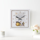  botanische illustratie vierkante klok (Huis)
