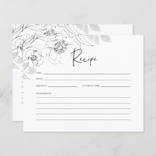 Botanische illustratie Vrijgezellenfeest Recipe Ca (Voorkant / Achterkant)