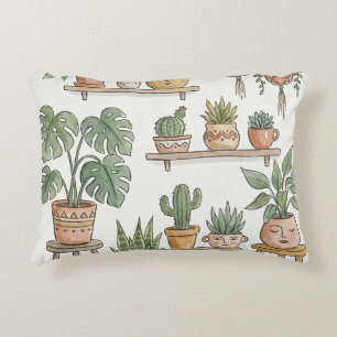 Botanische illustratie wanddecoratie, Cadeau voor Accent Kussen