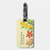 Botanische illustratie waterverf Spring Flowers Bagagelabel (Achterkant verticaal)