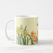 Botanische illustratie waterverf Spring Flowers Koffiemok (Links)