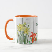 Botanische illustratie waterverf Spring Flowers Mok (Links)