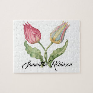  botanische illustratiebloem Tulip Legpuzzel