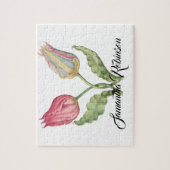 botanische illustratiebloem Tulip Legpuzzel (Verticaal)