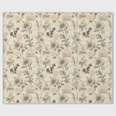  botanische illustraties en met de schrijfmachine cadeaupapier (Vlak)