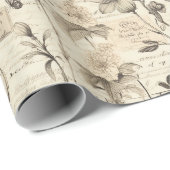  botanische illustraties en met de schrijfmachine cadeaupapier (Rol Hoek)