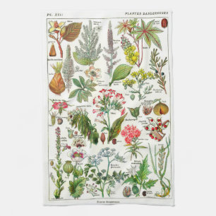 Botanische illustraties - Grote Planten Theedoek