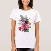  Botanische Illustraties Hollyhocks T-shirt (Voorkant)