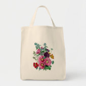  Botanische Illustraties Hollyhocks Tote Bag (Voorkant)