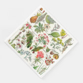 Botanische illustraties servet (Hoek)