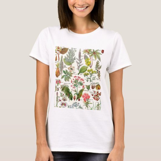 Botanische illustraties  t-shirt (Voorkant)
