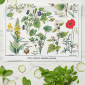 Botanische illustraties theedoek (Gevouwen)