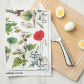 Botanische illustraties theedoek (Quarter Fold)