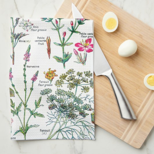 botanische illustraties theedoek (Quarter Fold)