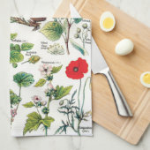  botanische illustraties theedoek (Quarter Fold)