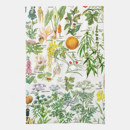  botanische illustraties theedoek (Verticaal)