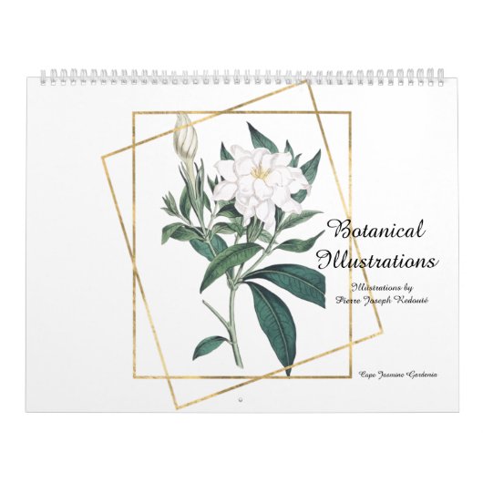 Botanische illustraties van Pierre-Joseph Redouté Kalender (Hoes)