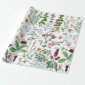 Botanische illustraties Verpakkingspapier Cadeaupapier (Uitgerold)