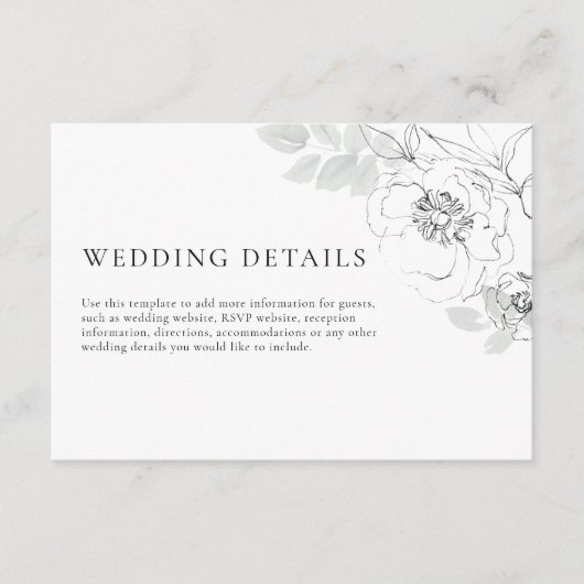 Botanische illustraties — Versluitingskaart Informatiekaartje (Voorkant)