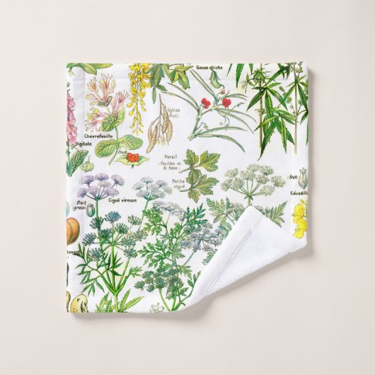Botanische illustraties washandje (Wasdoekje)