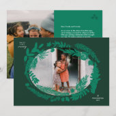 Botanische impressies Horizontaal Lijst Kerst Feestdagenkaart (Voorkant / Achterkant)