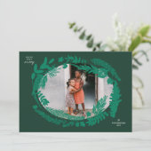 Botanische impressies Horizontaal Lijst Kerst Feestdagenkaart (Staand voorkant)