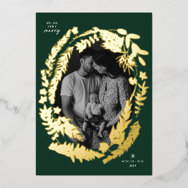 Botanische impressies Lijst Christmas Pine Folie Feestdagenkaart