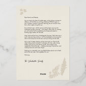 Botanische impressies Lijst Kerst Folie Feestdagenkaart (Achterkant)