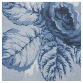  botanische indigoblauwpony Floral Toile Stof (Swatch)