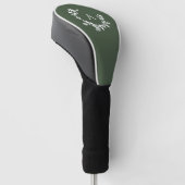 Botanische Initiaal Groen Golfheadcover (Schuin)