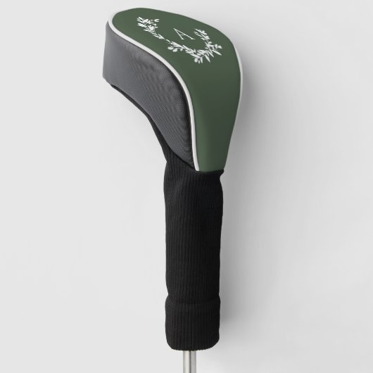 Botanische Initiaal Groen Golfheadcover (Schuin)