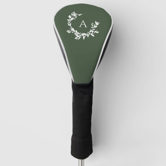 Botanische Initiaal Groen Golfheadcover (Voorkant)