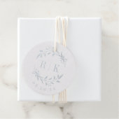 Botanische initiële huwelijksmonogram bedankjes labels (Met doos)