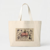 Botanische Insect Flower Illustration van krab Grote Tote Bag (Voorkant)