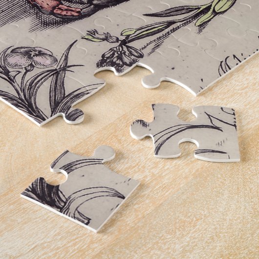 Botanische Insect Flower Illustration van krab Legpuzzel (Zijkant)