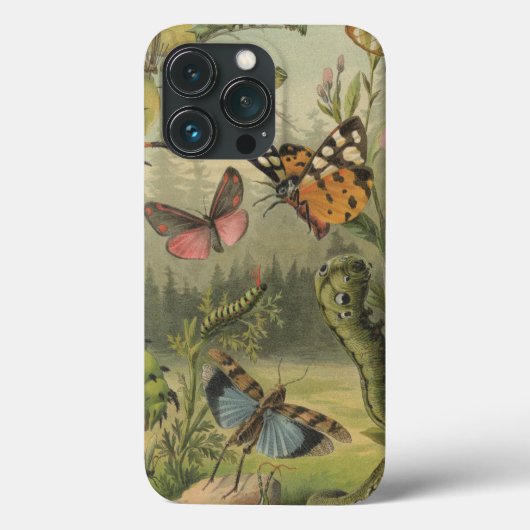  botanische insecten Hoesje-Mate iPhone Case (Achterkant)