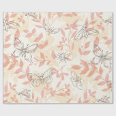  botanische insectentuin cadeaupapier (Vlak)