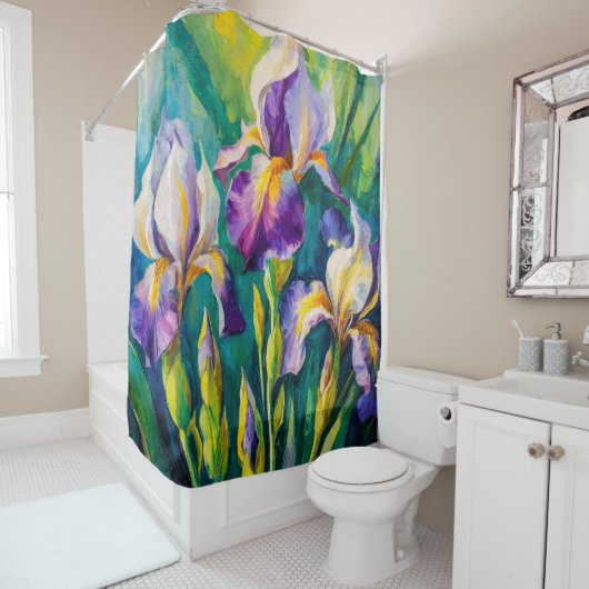 botanische iris douchegordijn (In situ)