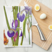 Botanische Iris Floral Flowers Kitchen Towelen Theedoek (Quarter Fold)