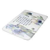 Botanische Iris Floral Flowers Poem Bath Mat (Gekanteld)