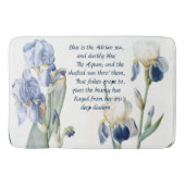 Botanische Iris Floral Flowers Poem Bath Mat (Voorkant)