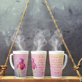  Botanische Iris Flower Violet Tones Latte Mok