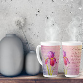  Botanische Iris Flower Violet Tones Latte Mok
