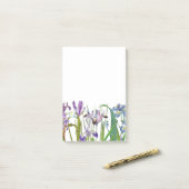 Botanische Iris Flowers Floral Garden Redoute Post-it® Notes (Op bureau)
