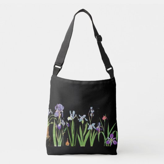 Botanische Iris Flowers Floral Garden Tas (Voorkant)