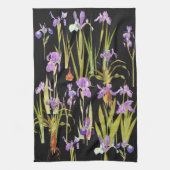 Botanische Iris Flowers Floral Irises Theedoek (Verticaal)