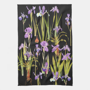 Botanische Iris Flowers Floral Irises Theedoek