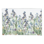 Botanische Iris Flowers Floral Pillowcase Kussensloop (Voorkant)