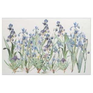 Botanische Iris Flowers Floral Redoute Fabric Stof
