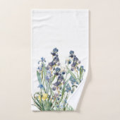 Botanische Iris Flowers Redoute Bath Towel Set Bad Handdoek (Handdoek)